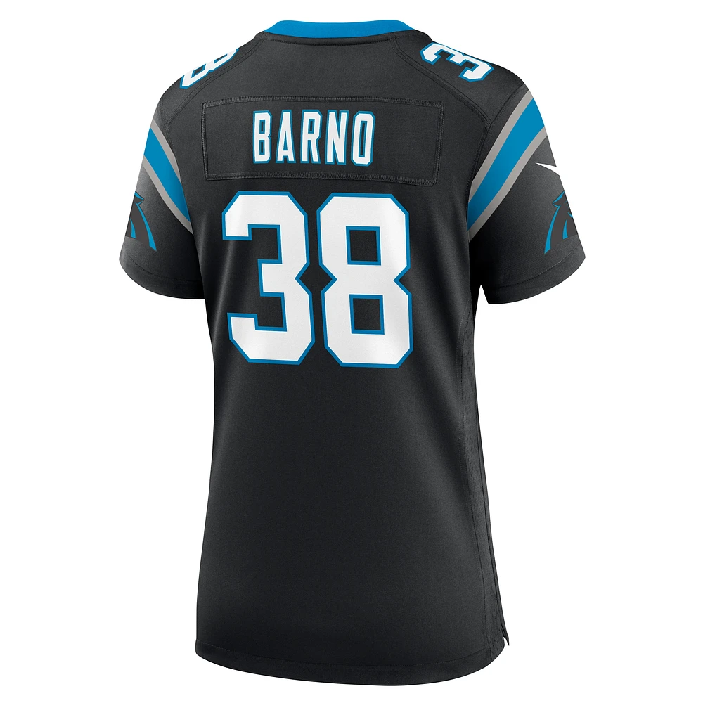 Maillot de match Nike Amaré Barno noir pour femme des Carolina Panthers