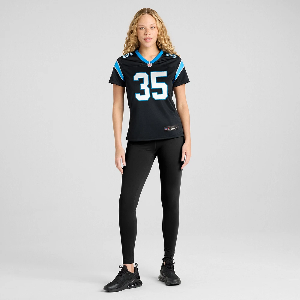 Maillot de match Nike Anthony Brown noir Carolina Panthers pour femme