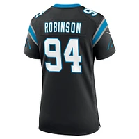 Maillot de match Nike A'Shawn Robinson pour femme, noir, Carolina Panthers