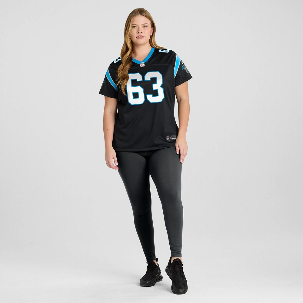 Maillot de match l'équipe Nike Austin Corbett noir des Panthers la Caroline pour femme