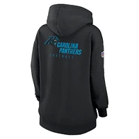 Sweat à capuche en molleton Sideline Club Nike Black Carolina Panthers 2023 pour femme