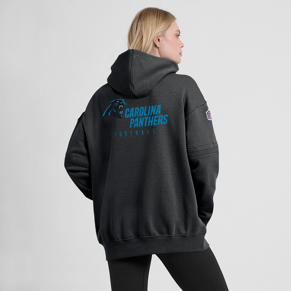 Women's Nike Black Carolina Panthers 2023 Sideline Club Fleece Pullover Hoodie