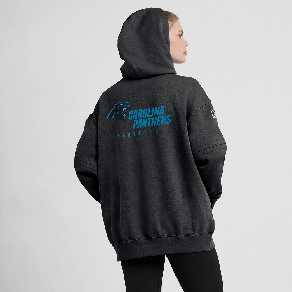 Sweat à capuche en molleton Sideline Club Nike Black Carolina Panthers 2023 pour femme