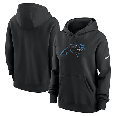 Sweat à capuche en polaire Nike Carolina Panthers Club pour femme, noir