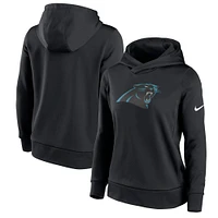 Haut à capuche léger et performant des Panthers de la Caroline noirs pour femme Nike