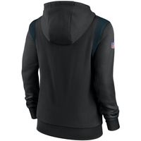 Women's Nike Black Carolina Panthers Sideline Performance Pullover Hoodie