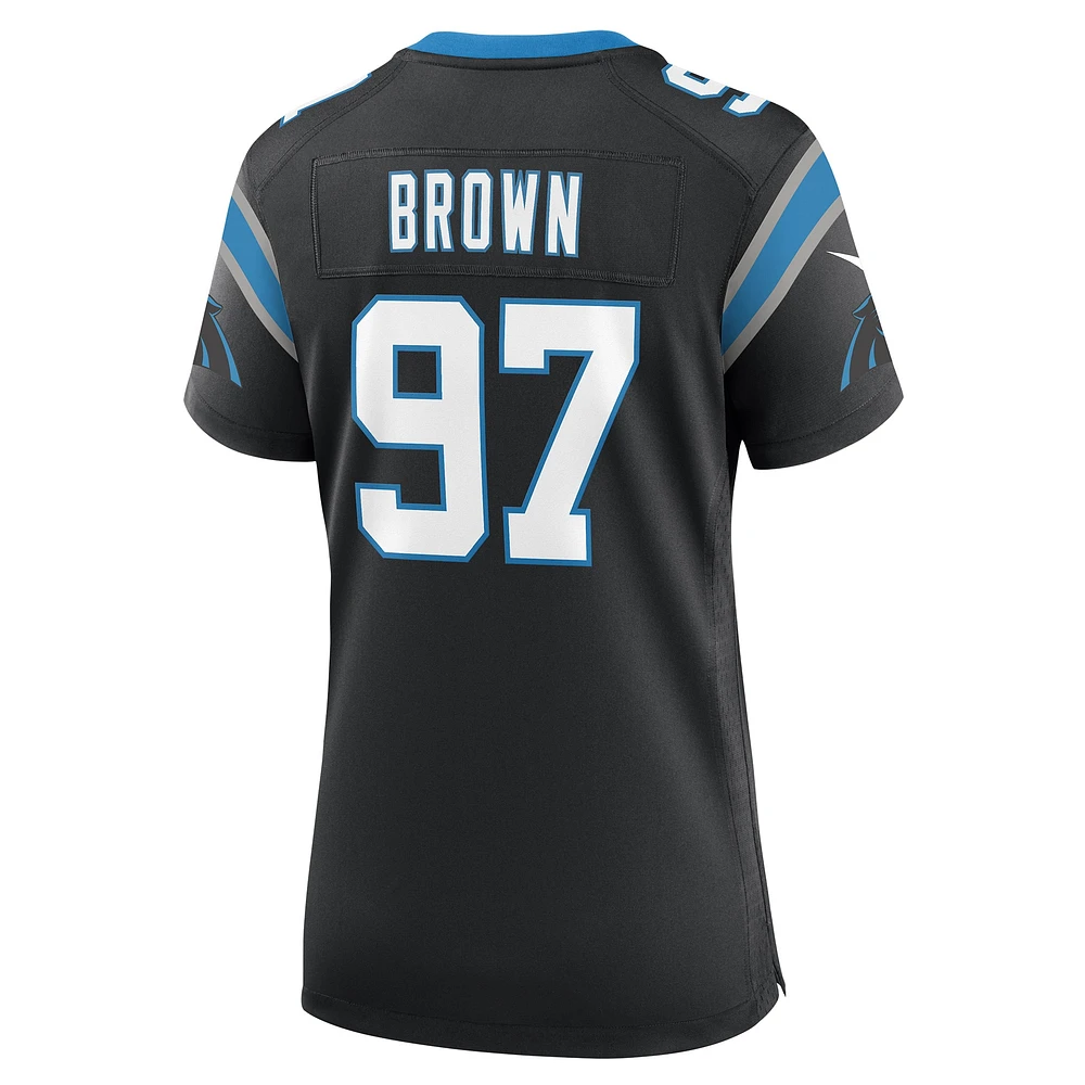Women's Nike Bobby Brown  Black Carolina Panthers Team Game Jersey