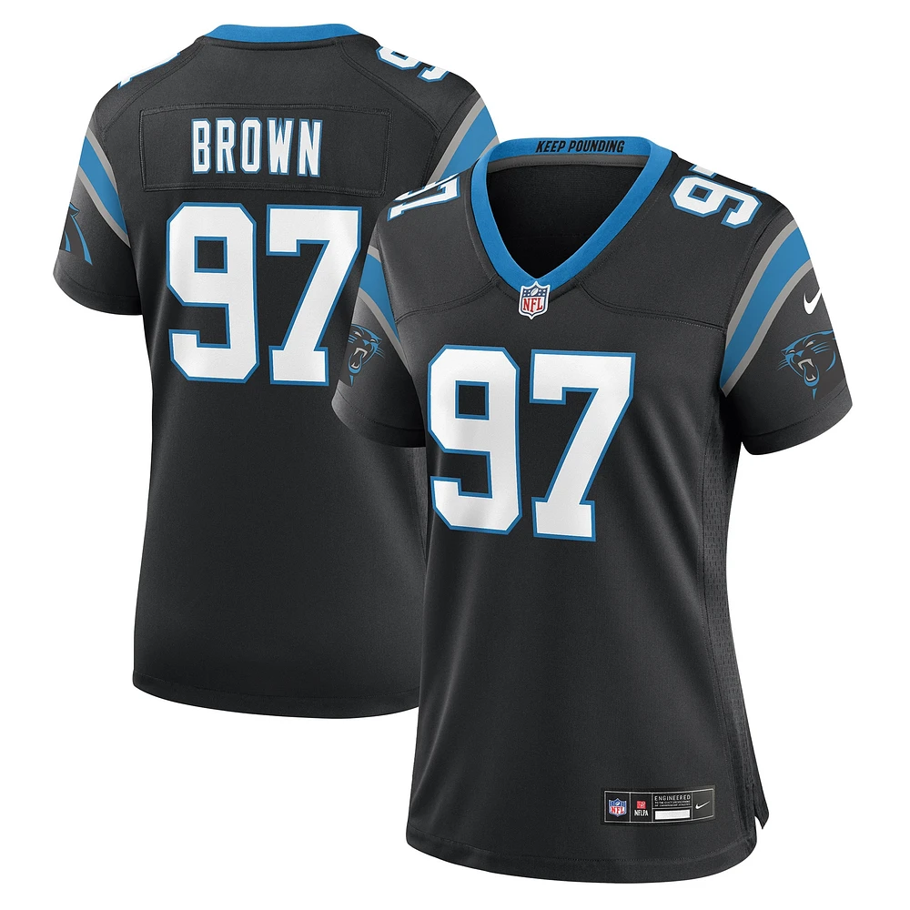 Women's Nike Bobby Brown Black Carolina Panthers Team Game Jersey