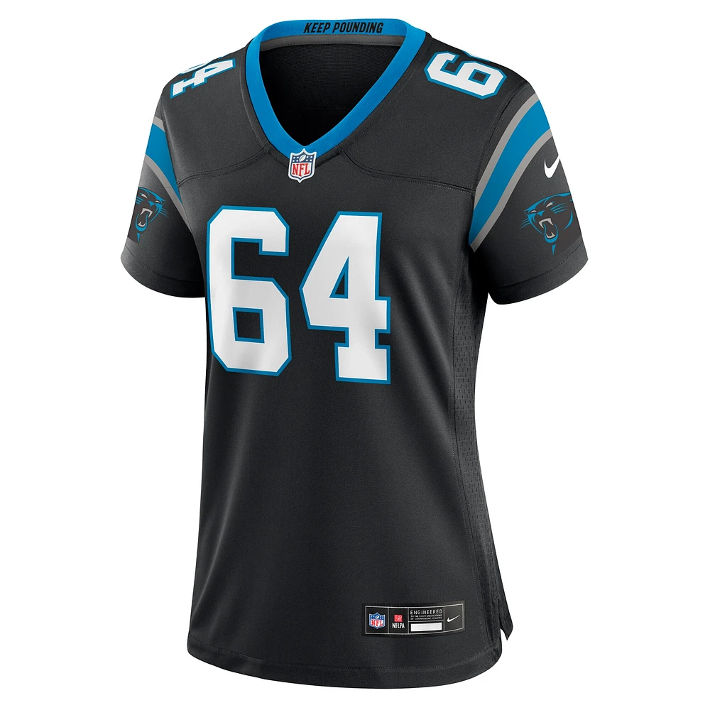 Maillot de match Nike Brett Toth pour femme, noir, Carolina Panthers