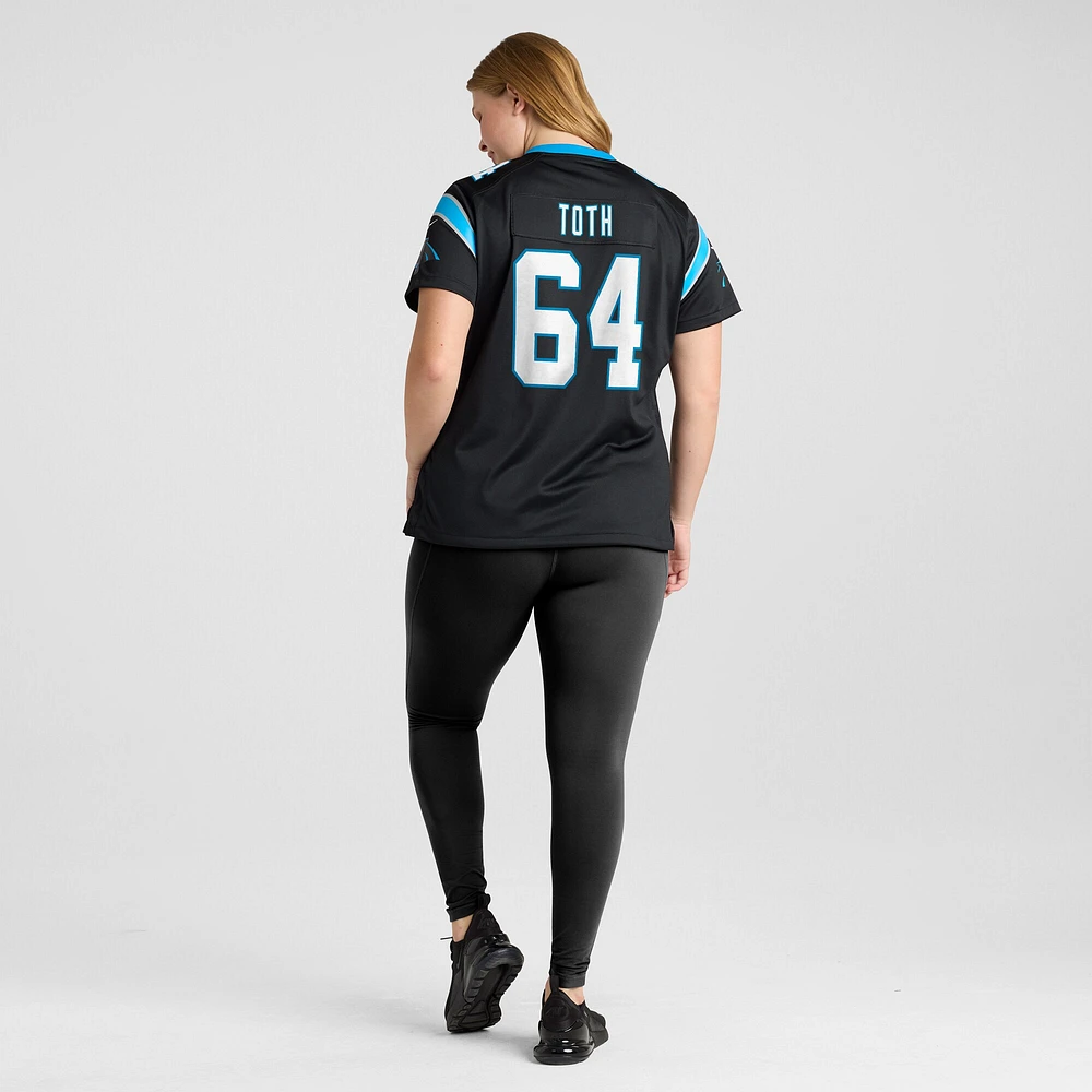 Maillot de match Nike Brett Toth pour femme, noir, Carolina Panthers