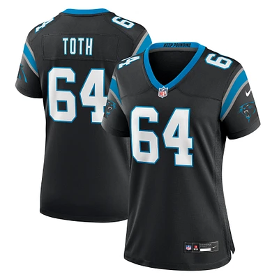 Maillot de match Nike Brett Toth pour femme, noir, Carolina Panthers