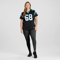 Maillot de match l'équipe Nike Cade Mays pour femmes, noir, Carolina Panthers