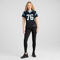 Maillot de match l'équipe Nike Calvin Throckmorton pour femmes, noir, Carolina Panthers