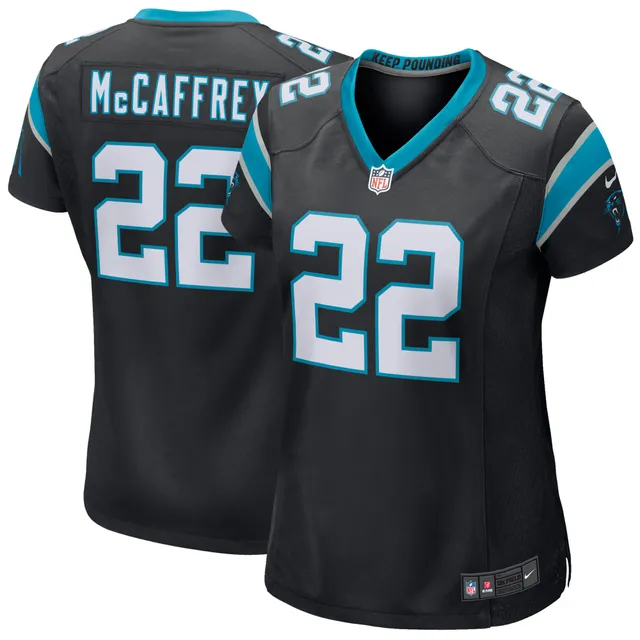 Carolina Carolina Panthers No22 Christian McCaffrey Men's Nike 2020 Salute To Service Golden Limited Jersey Black