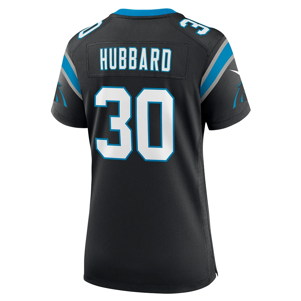 Maillot de match d'équipe Nike Chuba Hubbard Black Carolina Panthers pour femme