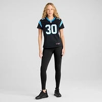 Maillot de match d'équipe Nike Chuba Hubbard Black Carolina Panthers pour femme