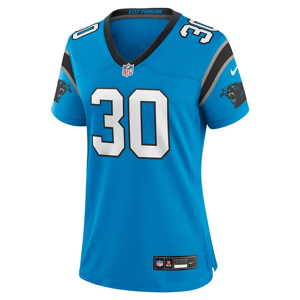 Maillot de match alternatif Nike Chuba Hubbard bleu Carolina Panthers pour femme