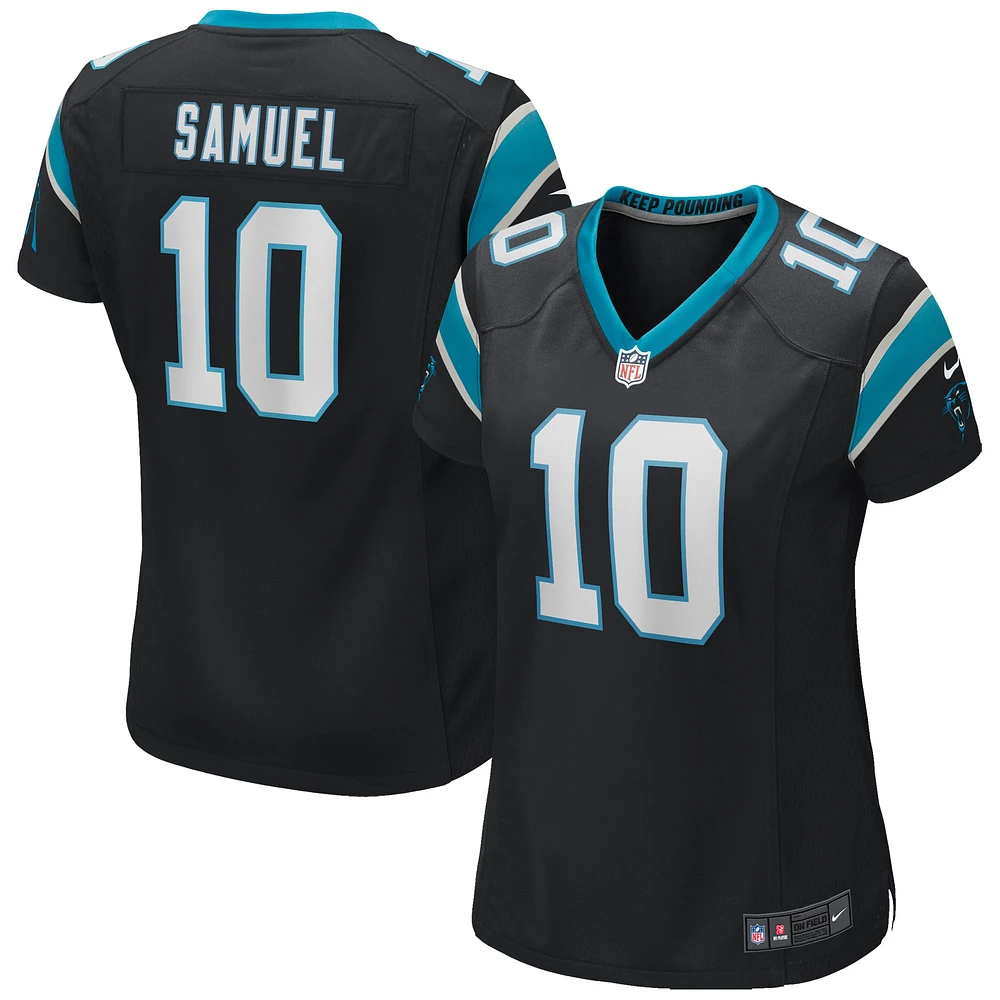 Maillot de match Nike Curtis Samuel des Panthers la Caroline noir pour femme