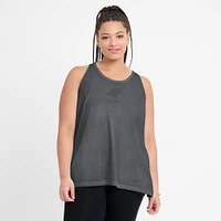 Women's Nike Gray Carolina Panthers Glory Crisscross Performance Tank Top