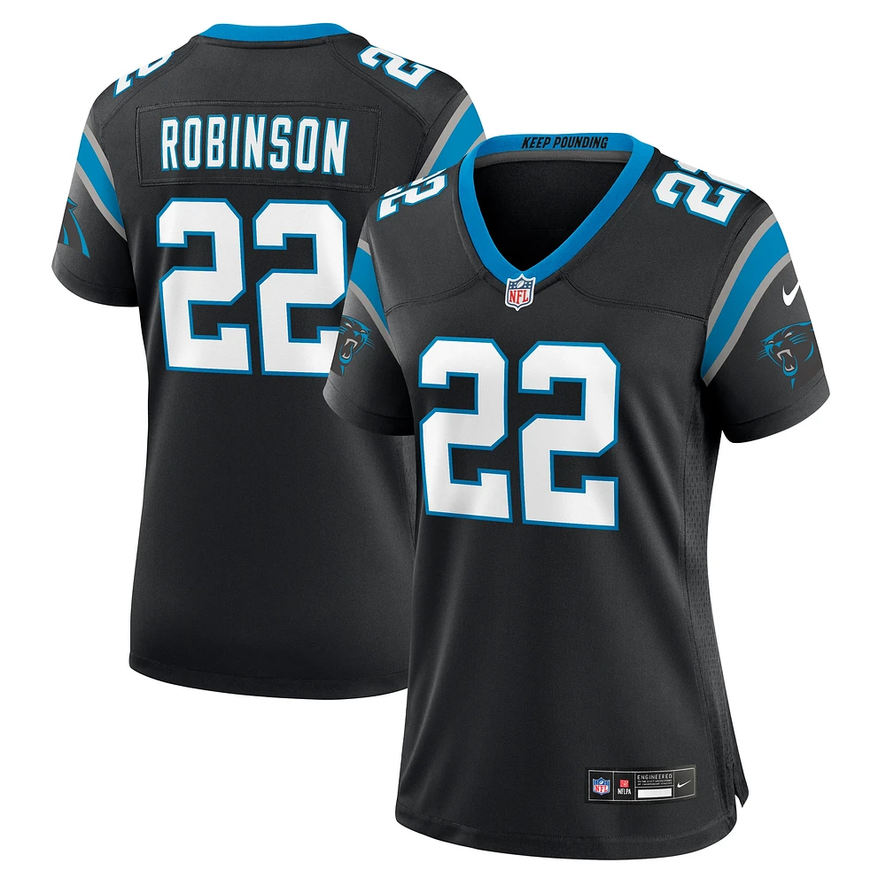 Maillot de match Nike Jammie Robinson pour femme, noir, Carolina Panthers