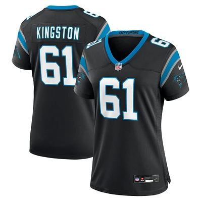 Maillot de match Nike Jarrett Kingston pour femme, noir, Carolina Panthers