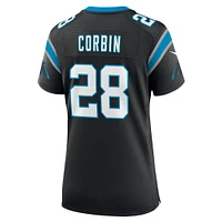 Maillot de match l'équipe Nike Jashaun Corbin pour femme, noir, Carolina Panthers