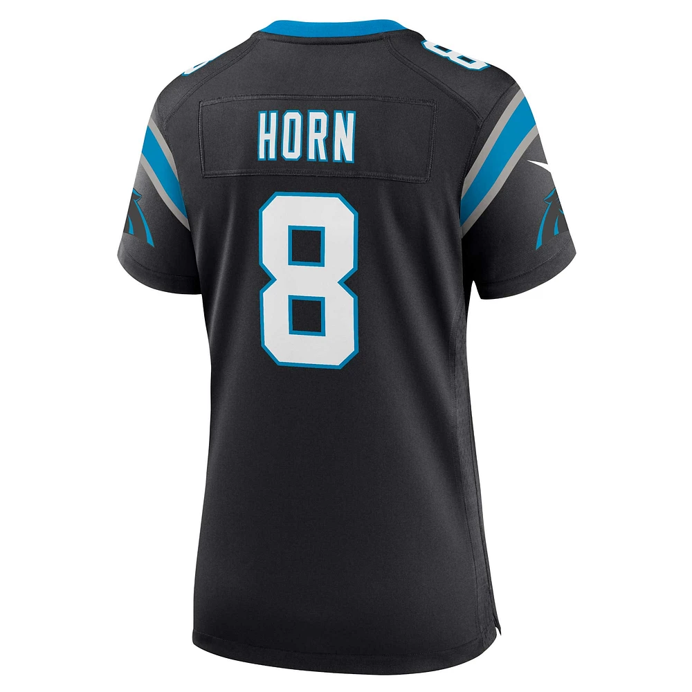 Maillot de joueur Nike Jaycee Horn noir Carolina Panthers pour femme