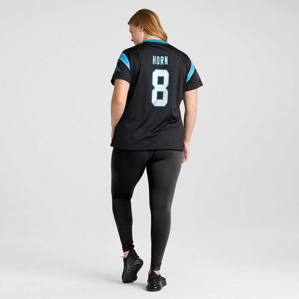 Maillot de joueur Nike Jaycee Horn noir Carolina Panthers pour femme