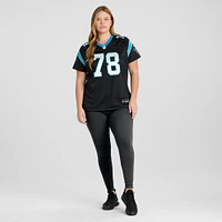 Maillot de match Nike Jayden Peevy pour femmes, noir, Carolina Panthers