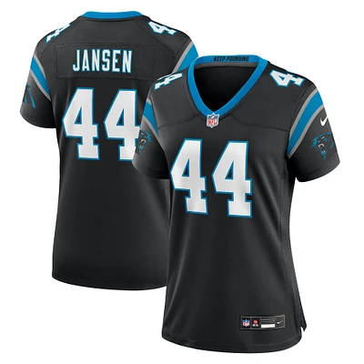 Women's Nike J.J. Jansen Black Carolina Panthers Team Game Jersey