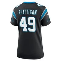 Maillot de match Nike Jon Rhattigan noir Carolina Panthers pour femme