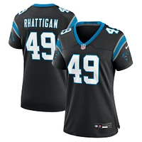 Maillot de match Nike Jon Rhattigan noir Carolina Panthers pour femme