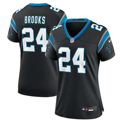 Maillot de match Nike Jonathon Brooks pour femme, noir, Carolina Panthers