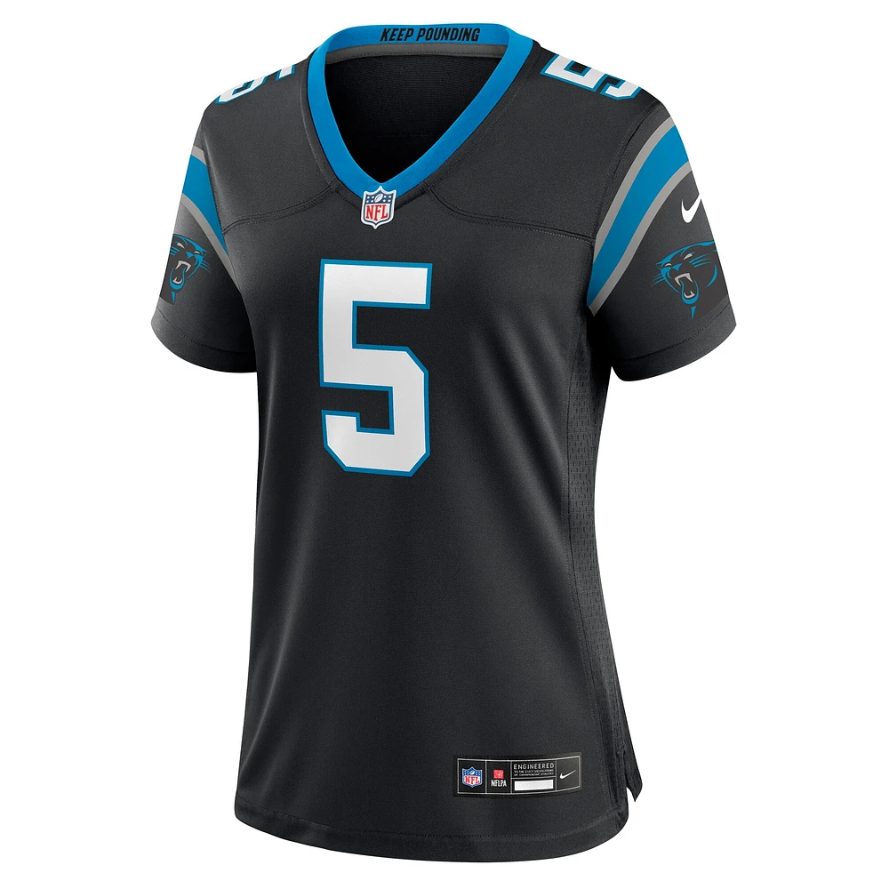 Maillot de match l'équipe Nike Laviska Shenault Jr. pour femme, noir des Panthers la Caroline