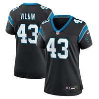 Maillot de match Nike Luiji Vilain pour femme, noir, Carolina Panthers