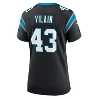 Maillot de match Nike Luiji Vilain pour femme, noir, Carolina Panthers