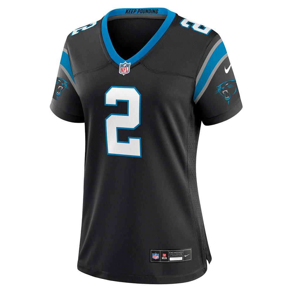 Maillot de match Nike Mike Jackson noir Carolina Panthers pour femme