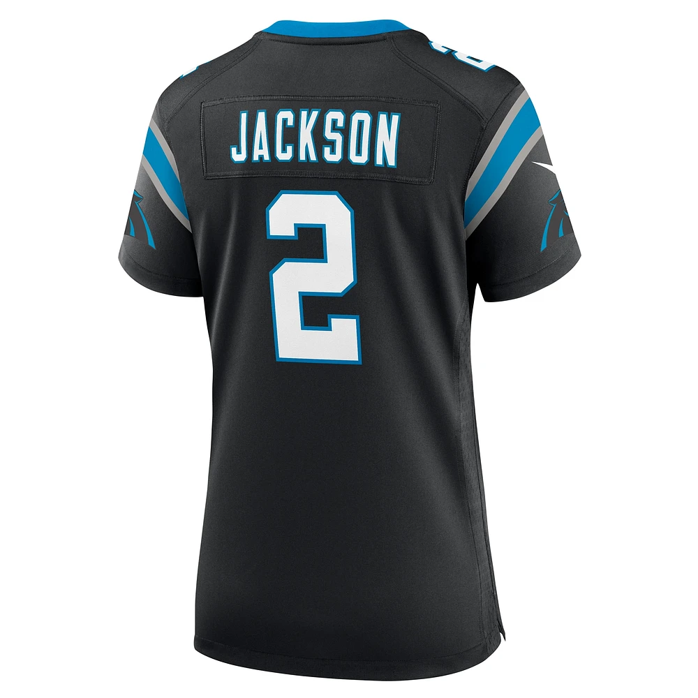 Maillot de match Nike Mike Jackson noir Carolina Panthers pour femme