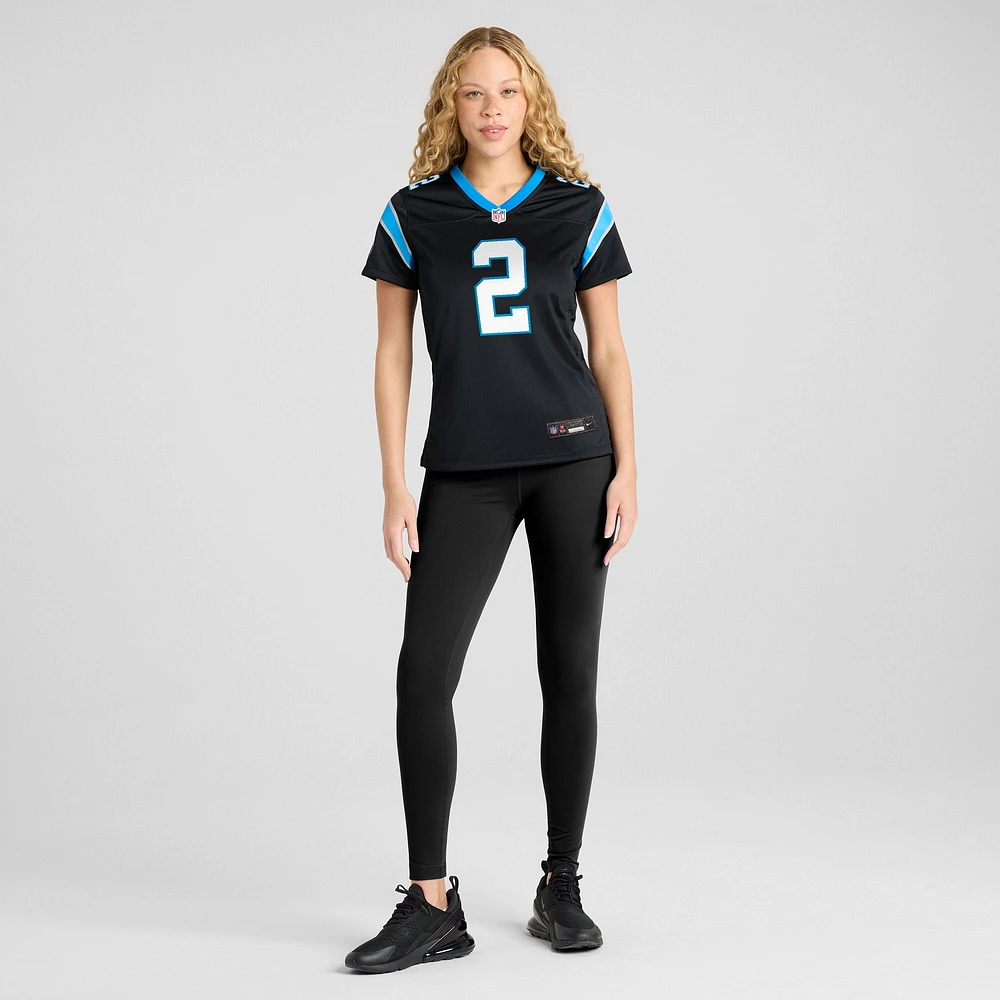 Maillot de match Nike Mike Jackson noir Carolina Panthers pour femme