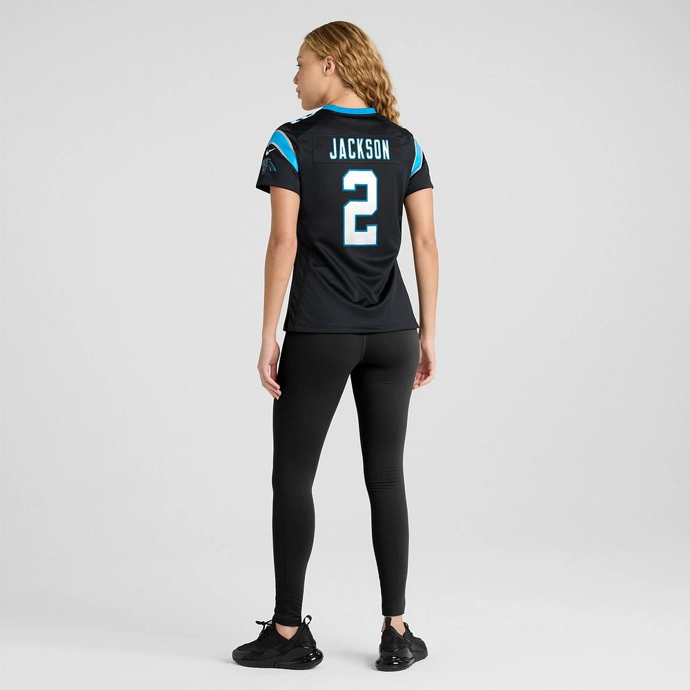 Maillot de match Nike Mike Jackson noir Carolina Panthers pour femme