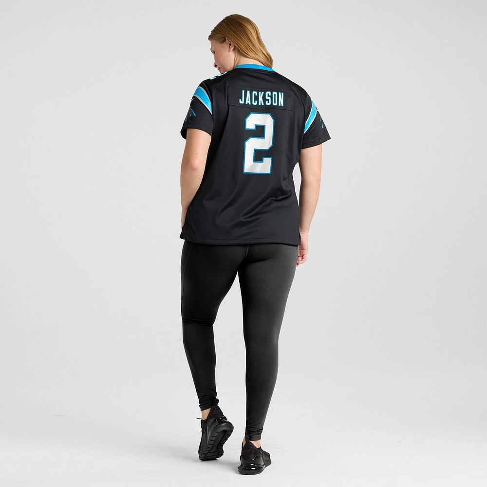 Maillot de match Nike Mike Jackson noir Carolina Panthers pour femme