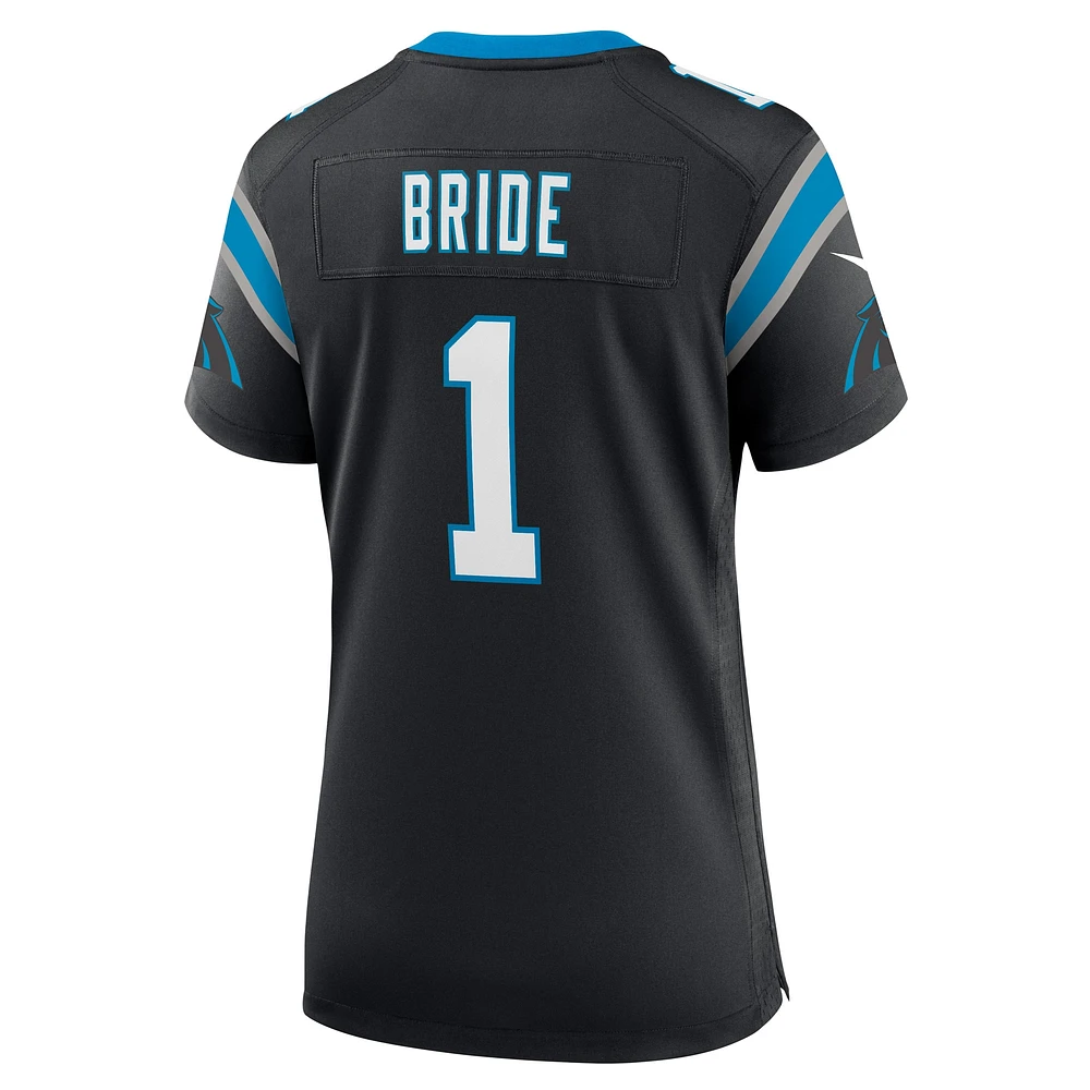 Women's Nike Number 1 Bride Black Carolina Panthers Game Jersey