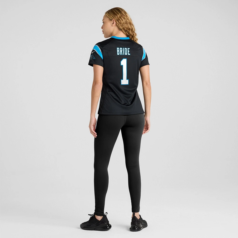 Women's Nike Number 1 Bride Black Carolina Panthers Game Jersey