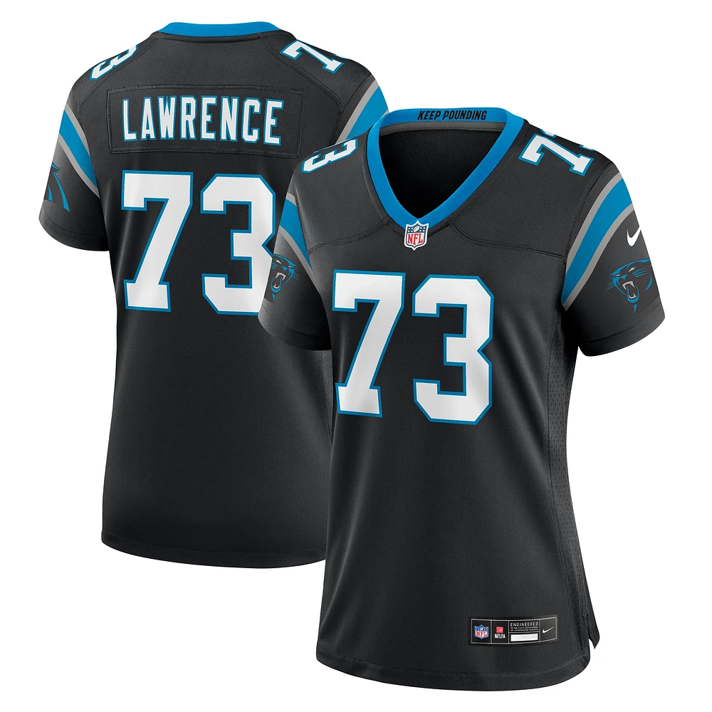 Maillot de match Nike Rashard Lawrence pour femme, noir, Carolina Panthers