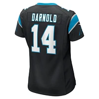 Maillot de match Nike Sam Darnold des Panthers la Caroline noir pour femme