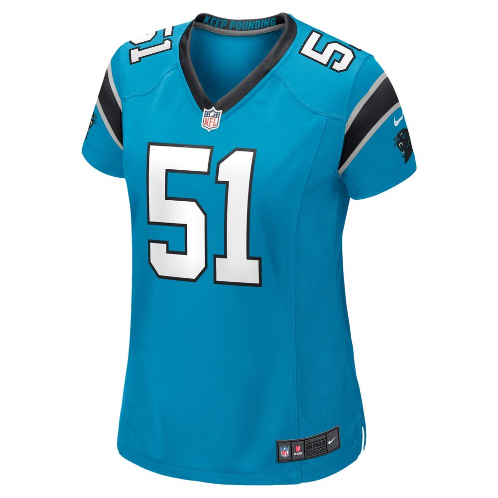 Women's Nike Sam Mills Blue Carolina Panthers Retired Player Jersey