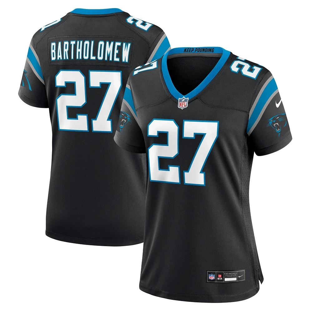 Maillot de match Nike Shemar Bartholomew noir Carolina Panthers pour femme