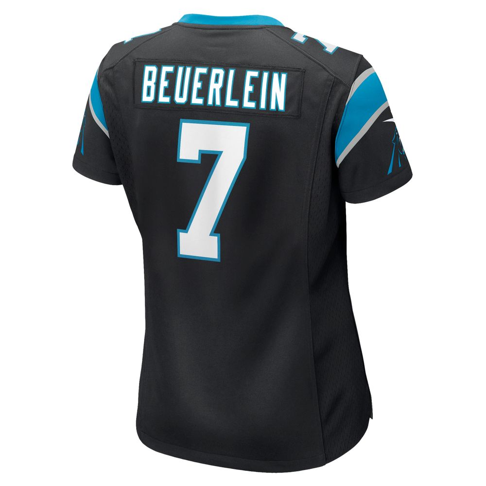 Women's Nike Steve Beuerlein Black Carolina Panthers Retired Player Jersey