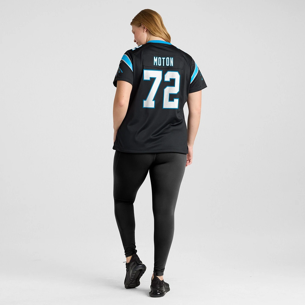 Women's Nike Taylor Moton Black Carolina Panthers Team Game Jersey