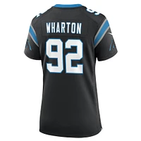Women's Nike Tershawn Wharton  Black Carolina Panthers Team Game Jersey